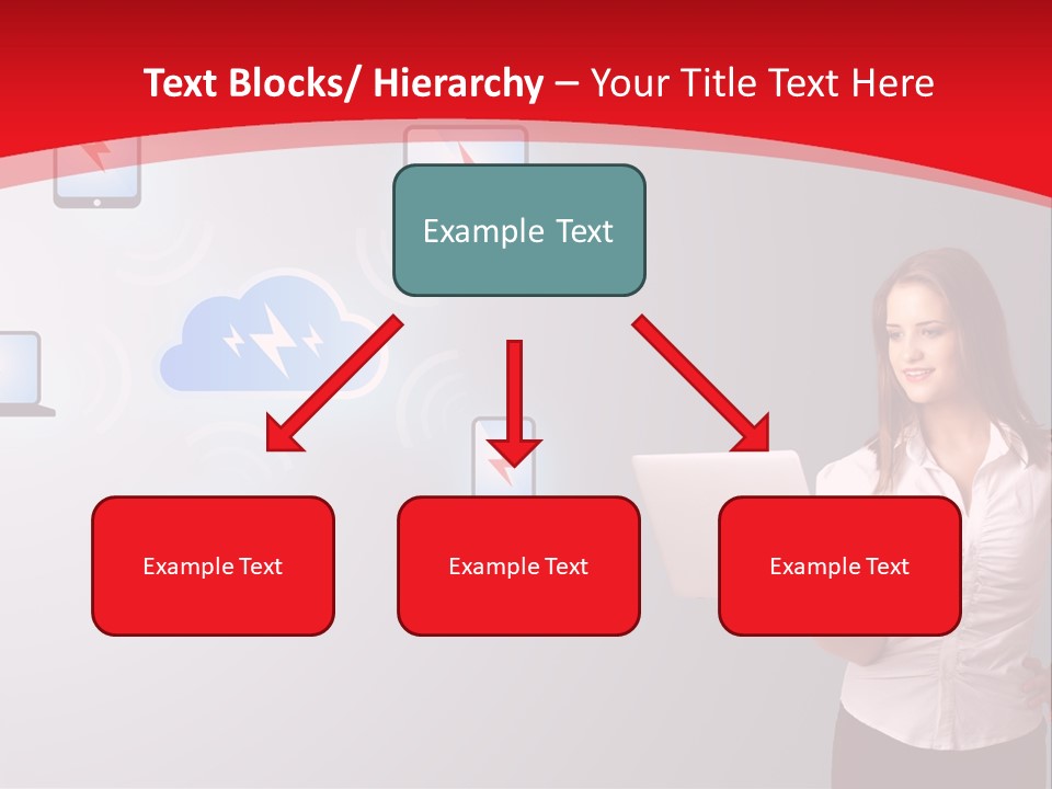 Woman Symbol Gadget PowerPoint Template