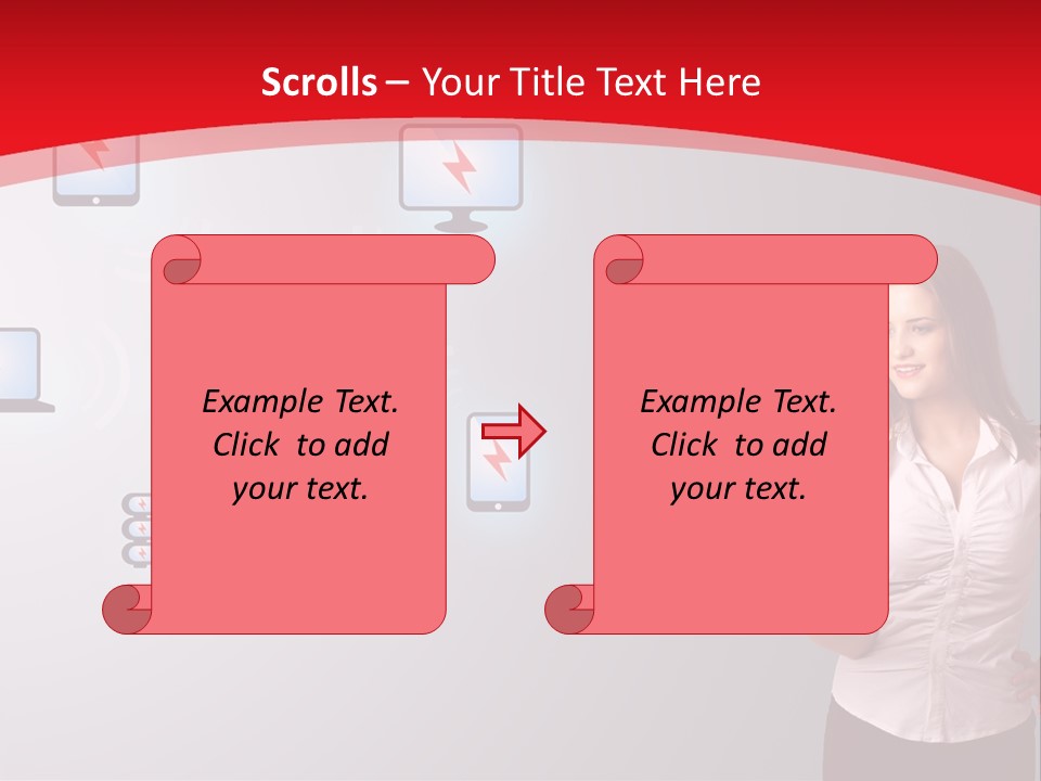 Woman Symbol Gadget PowerPoint Template