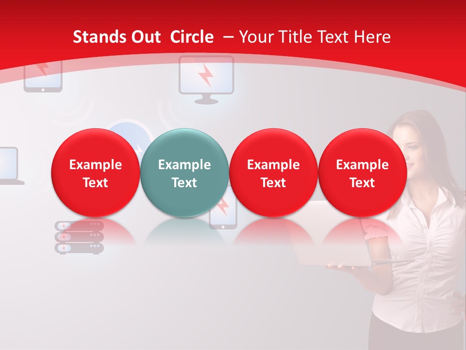 Woman Symbol Gadget PowerPoint Template