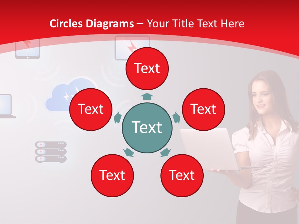 Woman Symbol Gadget PowerPoint Template