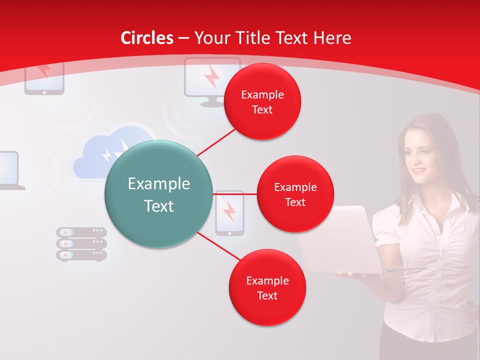 Woman Symbol Gadget PowerPoint Template