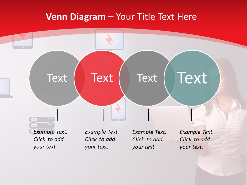 Woman Symbol Gadget PowerPoint Template