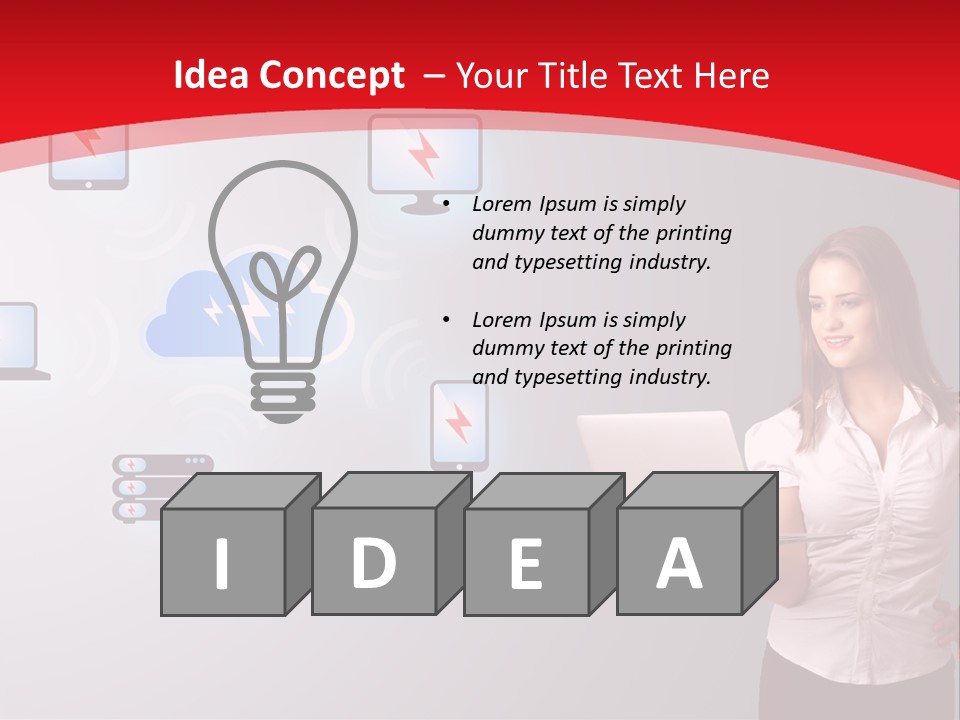 Woman Symbol Gadget PowerPoint Template