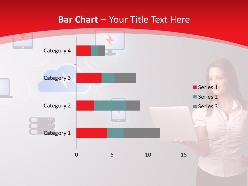 Woman Symbol Gadget PowerPoint Template