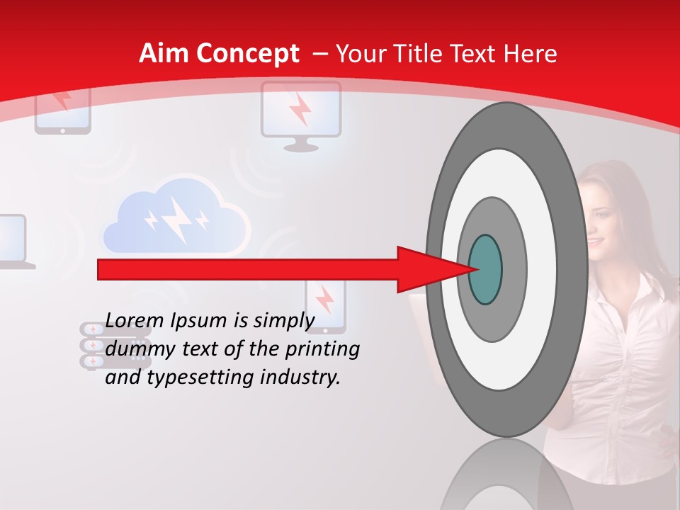 Woman Symbol Gadget PowerPoint Template