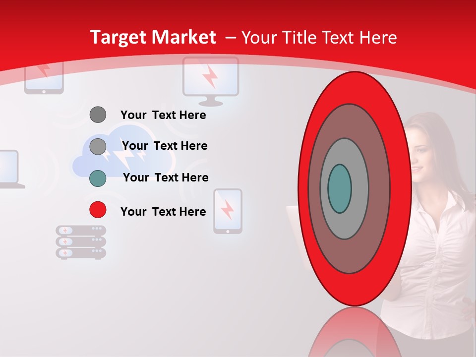 Woman Symbol Gadget PowerPoint Template