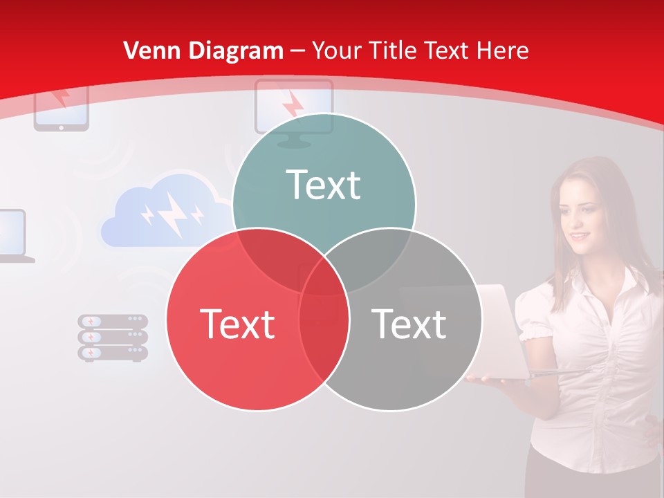 Woman Symbol Gadget PowerPoint Template