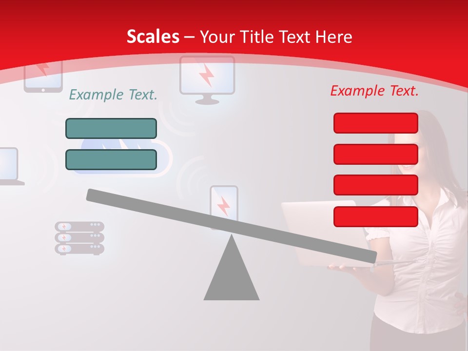 Woman Symbol Gadget PowerPoint Template