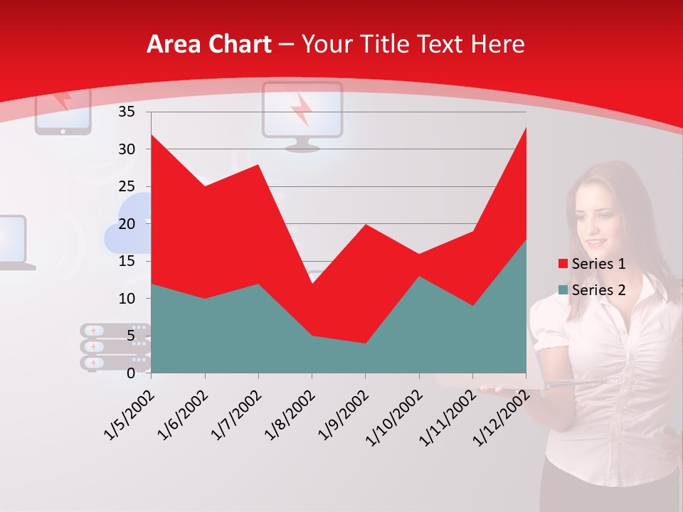 Woman Symbol Gadget PowerPoint Template