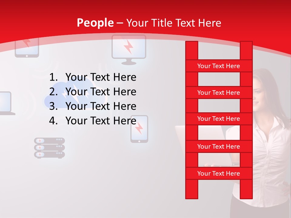 Woman Symbol Gadget PowerPoint Template