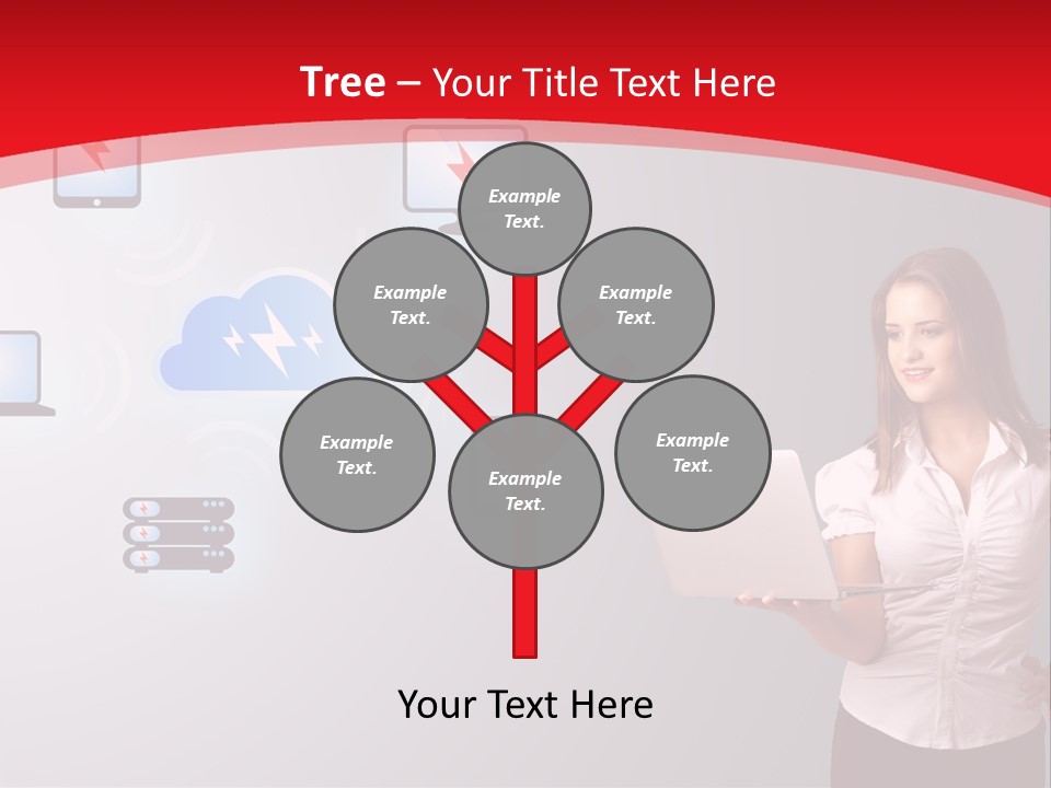 Woman Symbol Gadget PowerPoint Template