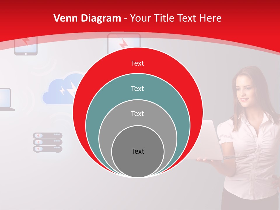 Woman Symbol Gadget PowerPoint Template