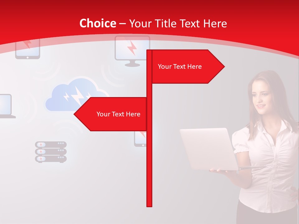 Woman Symbol Gadget PowerPoint Template