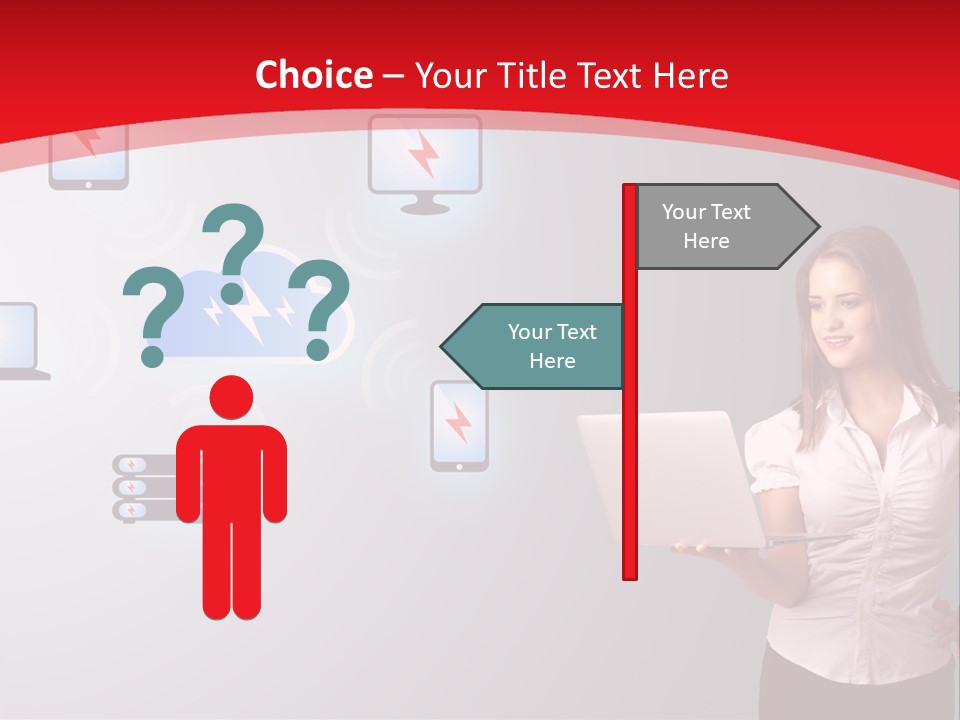 Woman Symbol Gadget PowerPoint Template