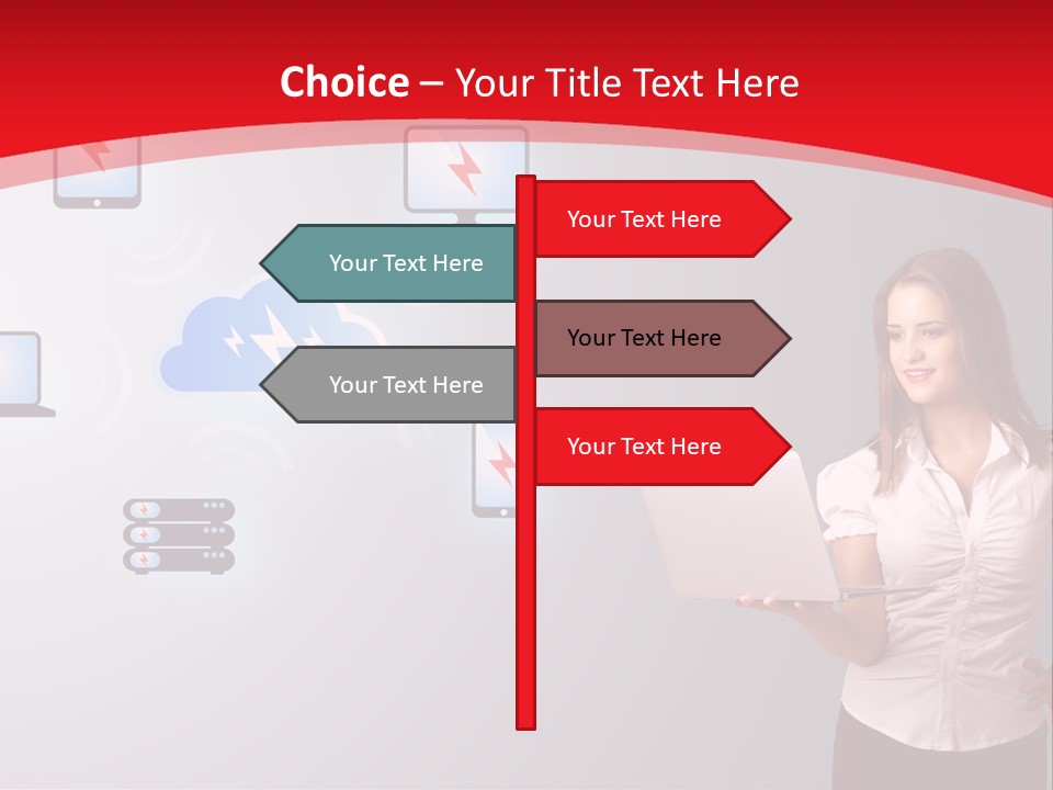 Woman Symbol Gadget PowerPoint Template