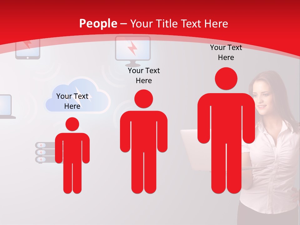 Woman Symbol Gadget PowerPoint Template