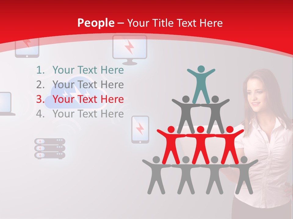 Woman Symbol Gadget PowerPoint Template