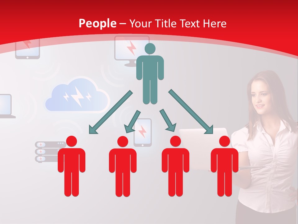 Woman Symbol Gadget PowerPoint Template