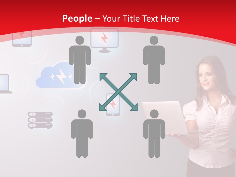 Woman Symbol Gadget PowerPoint Template