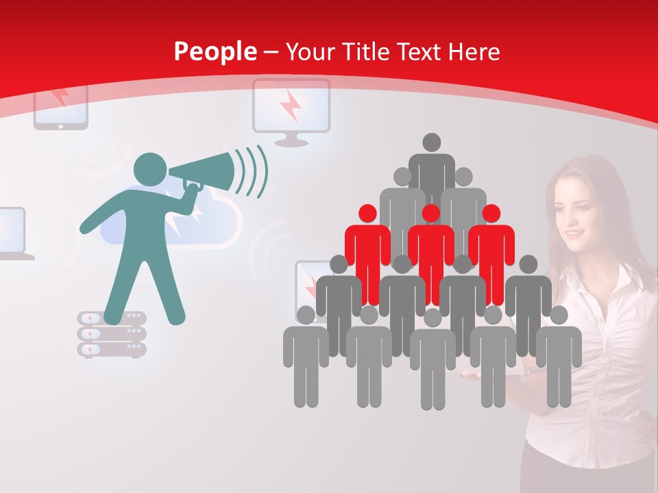 Woman Symbol Gadget PowerPoint Template