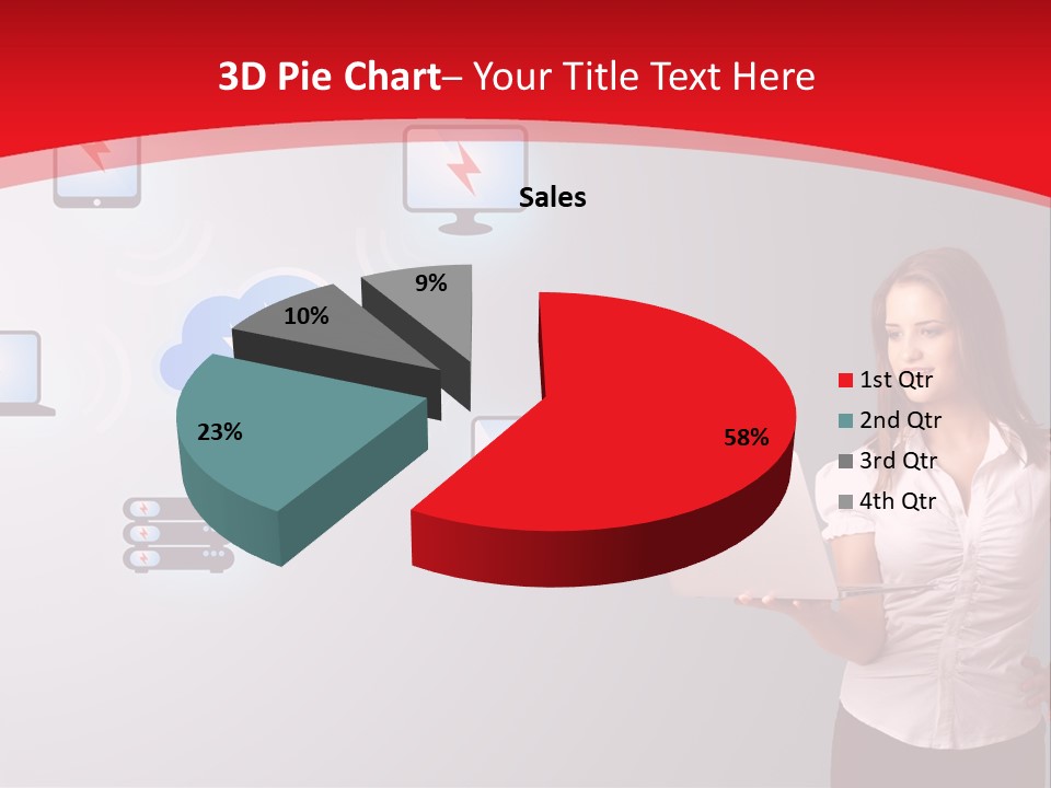 Woman Symbol Gadget PowerPoint Template