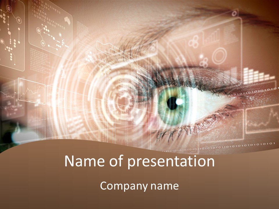 Concept Display Binary PowerPoint Template