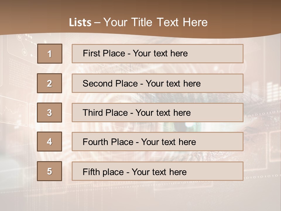 Concept Display Binary PowerPoint Template