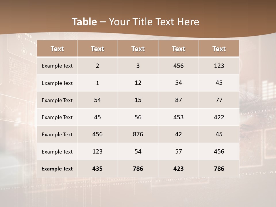 Concept Display Binary PowerPoint Template