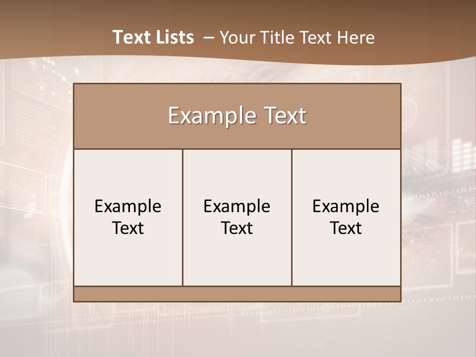 Concept Display Binary PowerPoint Template