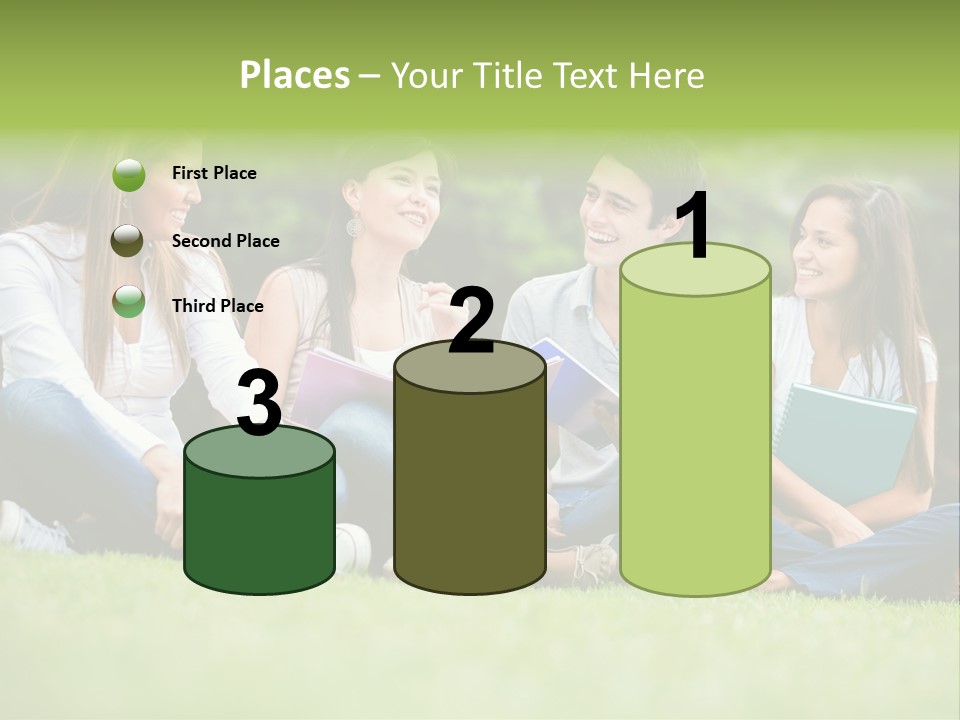 Girls Students Females PowerPoint Template