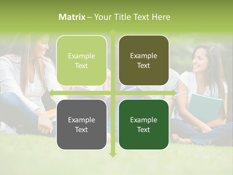 Girls Students Females PowerPoint Template