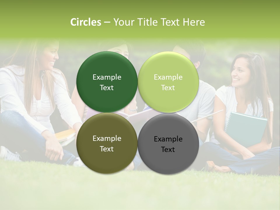 Girls Students Females PowerPoint Template