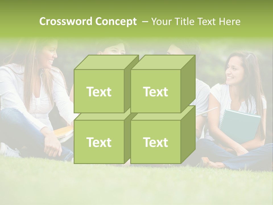 Girls Students Females PowerPoint Template