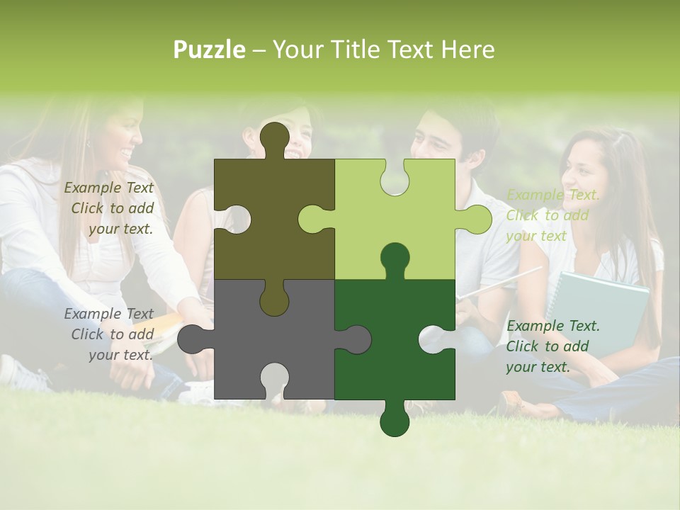 Girls Students Females PowerPoint Template