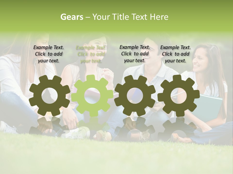 Girls Students Females PowerPoint Template