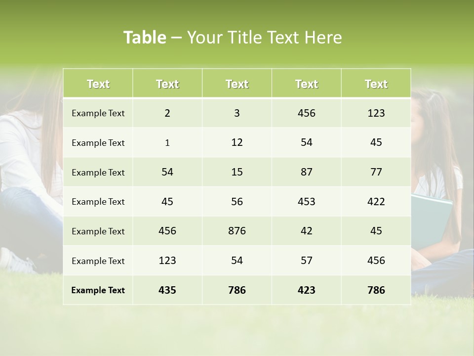 Girls Students Females PowerPoint Template