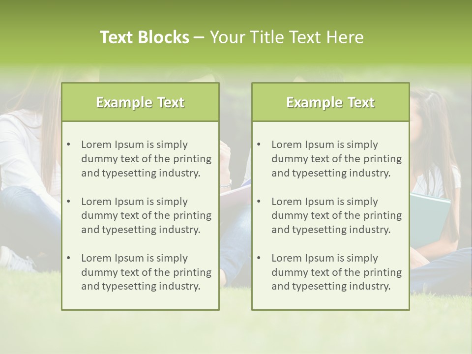 Girls Students Females PowerPoint Template