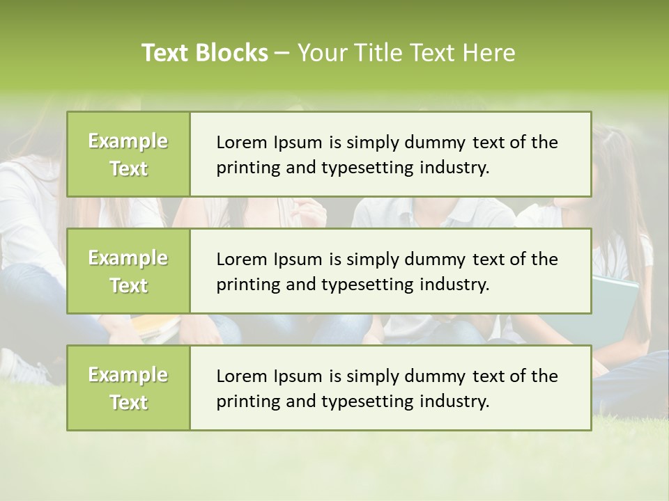 Girls Students Females PowerPoint Template