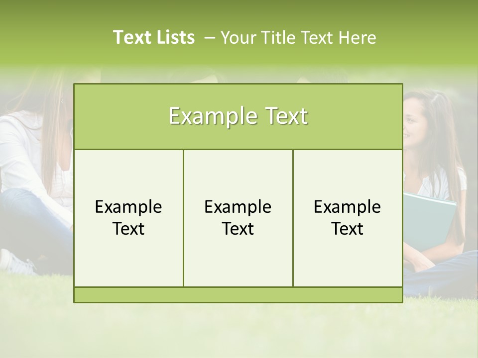 Girls Students Females PowerPoint Template