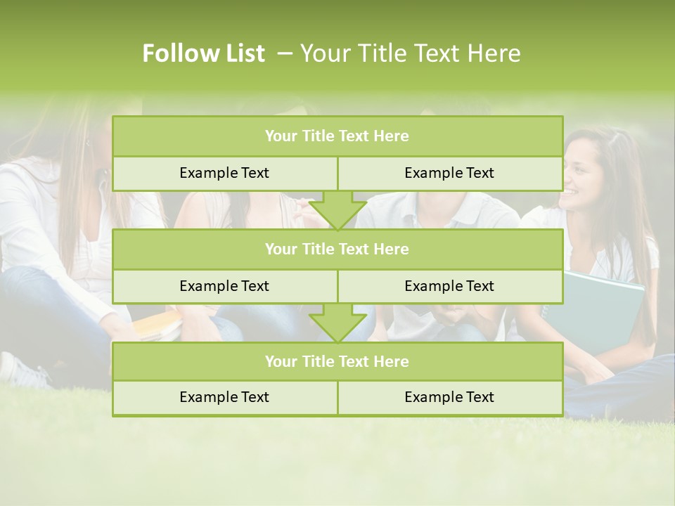 Girls Students Females PowerPoint Template