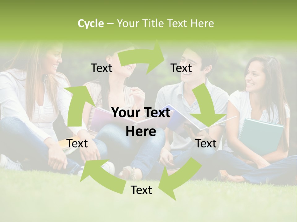 Girls Students Females PowerPoint Template