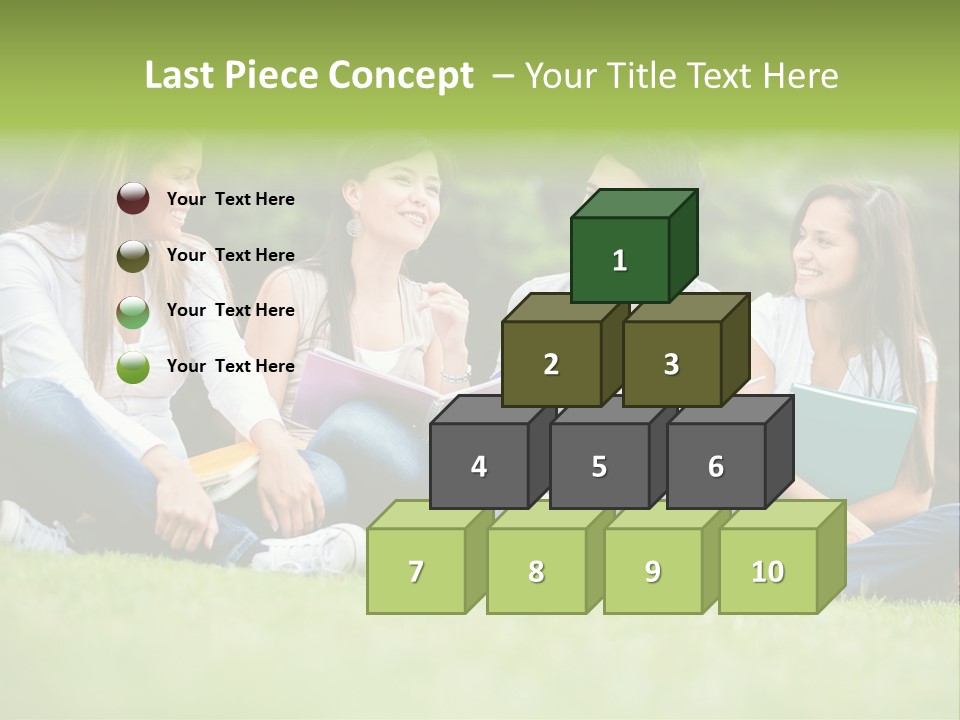 Girls Students Females PowerPoint Template