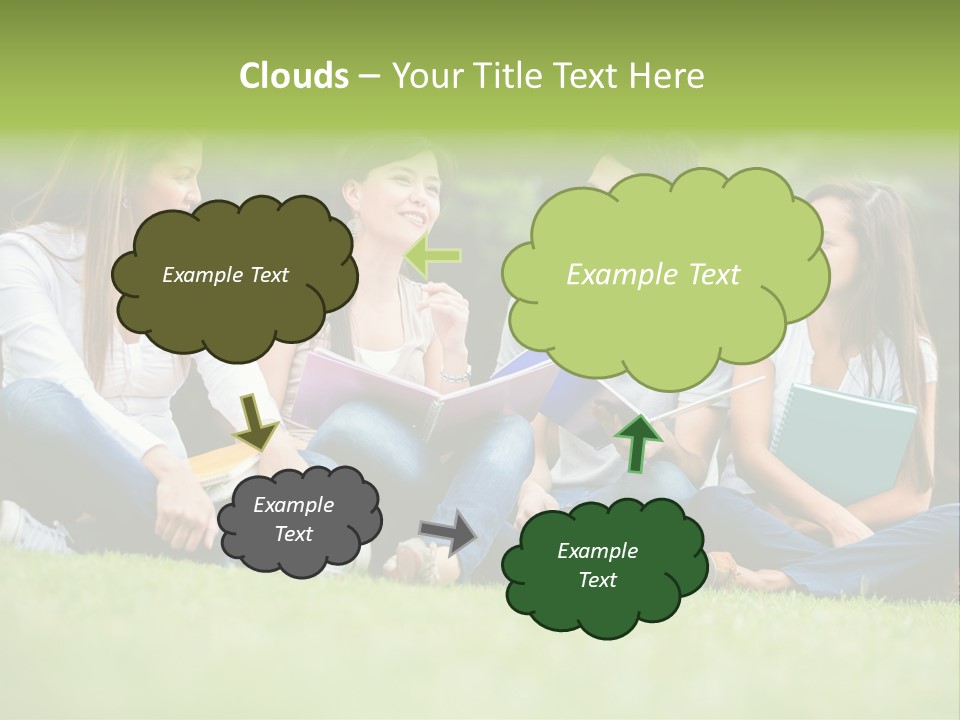 Girls Students Females PowerPoint Template