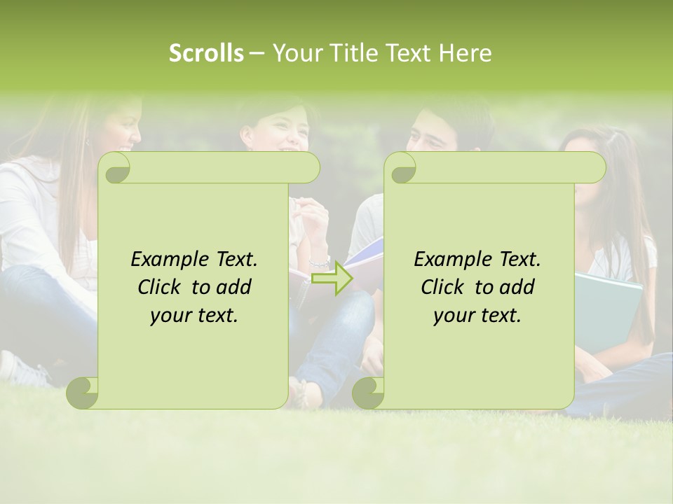 Girls Students Females PowerPoint Template