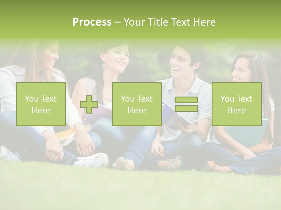 Girls Students Females PowerPoint Template