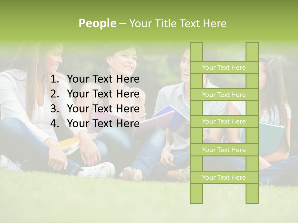 Girls Students Females PowerPoint Template