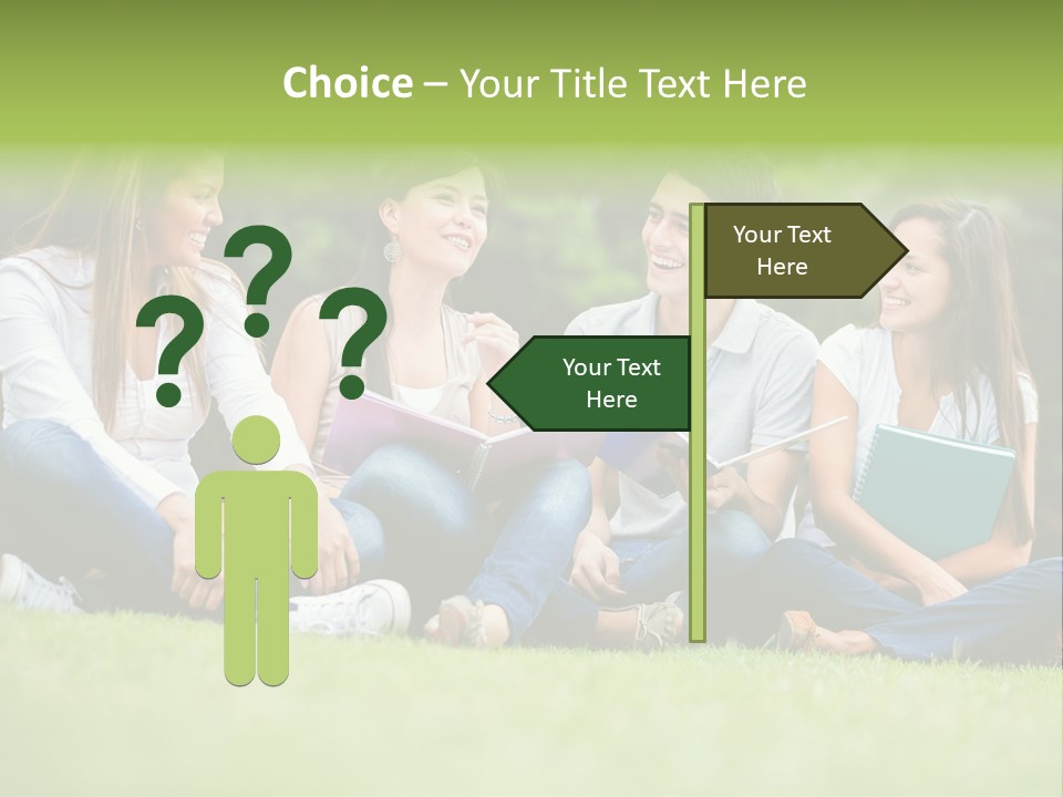 Girls Students Females PowerPoint Template