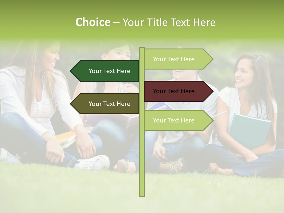 Girls Students Females PowerPoint Template