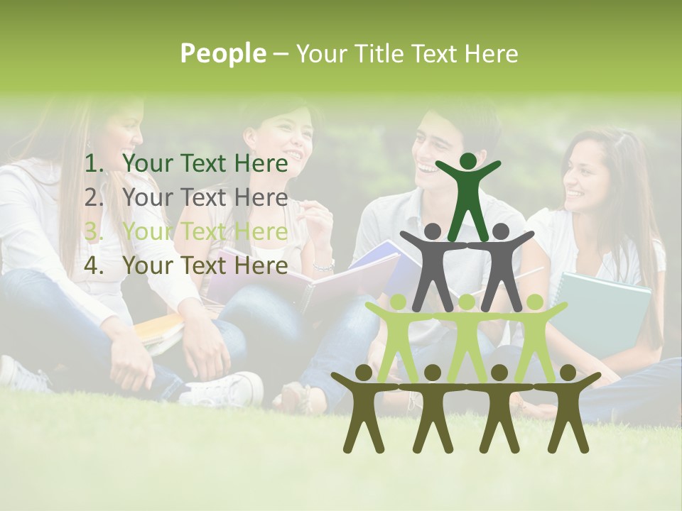 Girls Students Females PowerPoint Template