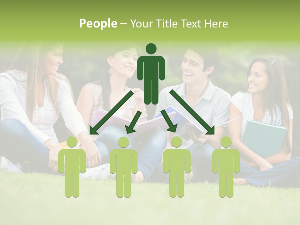 Girls Students Females PowerPoint Template